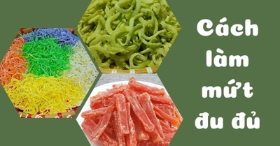 2 cách làm mứt đu đủ xanh và chín cực NGON lên màu cực ĐẸP