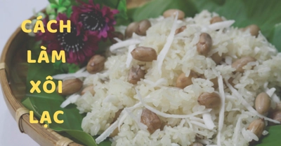 2 cách nấu xôi lạc ngon hạt xôi trắng dẻo, lạc mềm bùi đơn giản tại nhà