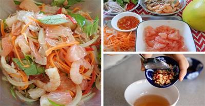 20 phút làm gỏi bưởi tôm thịt ngon như nhà hàng 3 sao