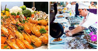 Ăn thả ga buffet 60 món tại nhà hàng 4* giá chỉ từ 185K