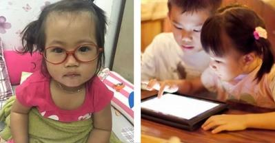 Bé 20 tháng bị cận thị lên tới 2.75 đi-ốp vì chiếc iPad