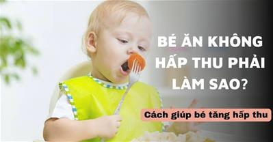 Bé ăn không hấp thu phải làm sao? Hiểu đúng về tình trạng kém hấp thu