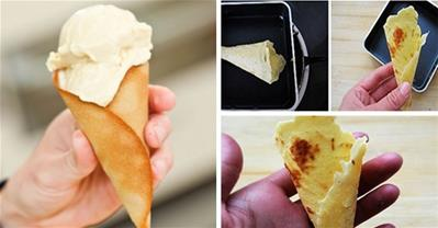 Bí quyết làm kem ốc quế ngon chẳng kém kem nhà máy