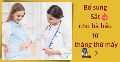 Bổ sung sắt cho bà bầu từ tháng thứ mấy? Từ tháng thứ 3 hay thứ 4? 
