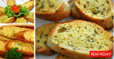 Cách làm bánh mì bơ tỏi thơm ngon cho bữa sáng
