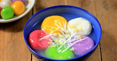 Cách làm chè trôi nước ngũ sắc từ rau củ cực hấp dẫn