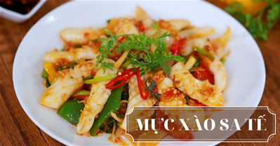 Cách làm MỰC XÀO SA TẾ giòn ngon, cay cay ăn là mê ngay chỉ 15 phút nấu