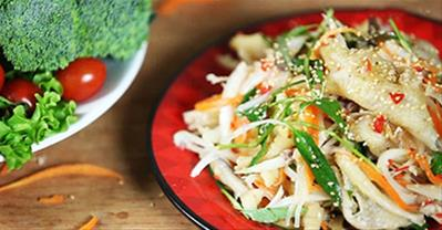 Cách làm nộm chân gà rút xương chua cay giòn sần sật