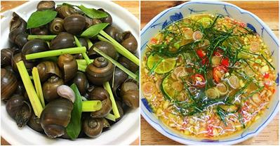 Cách làm ốc mít hấp lá chanh và pha nước chấm ngon