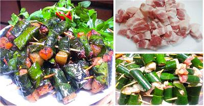Cách làm thịt ba chỉ nướng lá mắc mật thơm ngon độc đáo