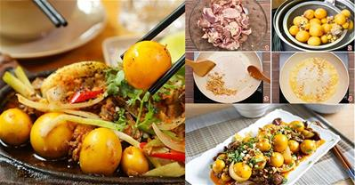 Cách làm trứng gà non cháy tỏi thơm phức ngon khó cưỡng