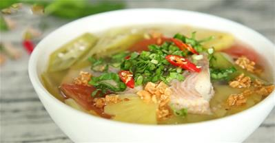 Cách nấu canh chua cá diêu hồng thanh mát KHÔNG BỊ GẮT đơn giản tại nhà