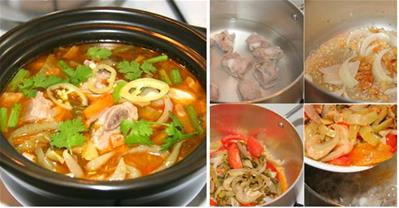 Cách nấu canh sườn cải chua đơn giản ngon miệng cho cả