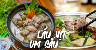 Cách nấu lẩu vịt om sấu thơm ngon nóng hổi cho ngày đông lạnh