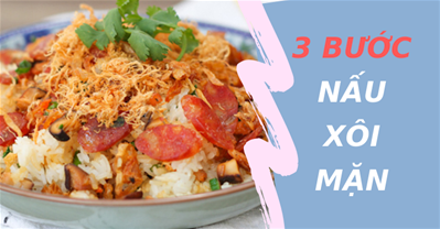 Cách nấu xôi mặn thập cẩm đơn giản bằng nồi cơm điện VỚI 3 BƯỚC