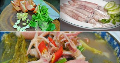 Canh mực dưa chua lạ miệng, dễ làm, đổi món cho cả nhà