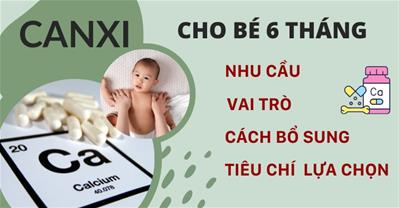 Canxi cho bé 6 tháng: Nhu cầu, cách lựa chọn và cách bổ sung