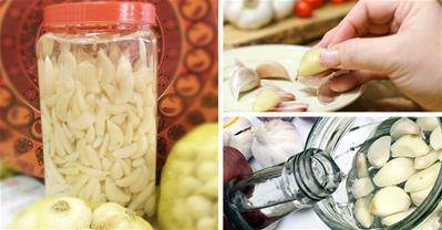 Chữa huyết áp thấp và cao, bệnh tim với tỏi ngâm dấm