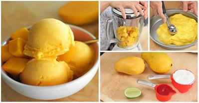 Công thức làm kem xoài bằng máy xay sinh tố cực ngon