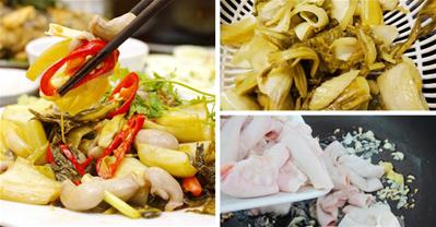 Dạ dày xào dưa chua chua giòn giòn nhậu ngon tới bến