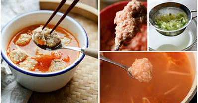 Đổi món với canh cà chua thịt viên thơm ngon cho cả nhà