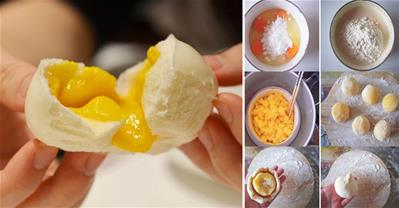 Dưới 50k, làm bánh bao kim sa ăn ngon nứt bụng mới thôi