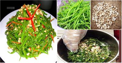 Hấp dẫn với cách làm nộm rau muống vừa xanh vừa giòn