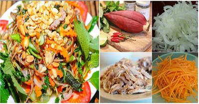 Học cách làm nộm gà hoa chuối cực ngon, chống ngán