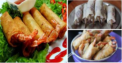 Hướng dẫn cách làm chả giò tôm thơm ngon, giòn rụm