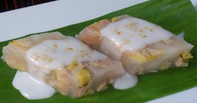 Lạ miệng với bánh chuối hấp nước cốt dừa độc đáo