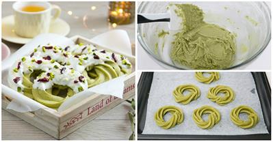 Làm bánh quy hình vòng hoa Noel cực đơn giản
