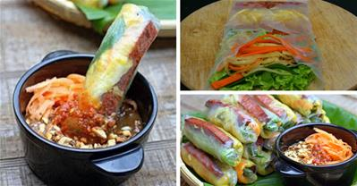 Làm bò bía mặn vợ chồng ăn chơi ngon mê tơi chỉ cần 15’