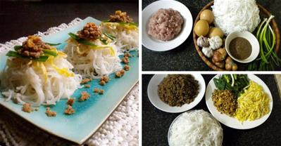 Làm bún xào mắm tép chưng thịt ngọt, ngon, đậm đà lạ