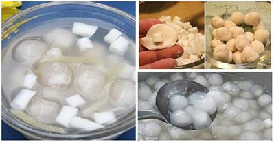 Làm chè bột lộc nhân dừa dẻo thơm ấm lòng ngày đông