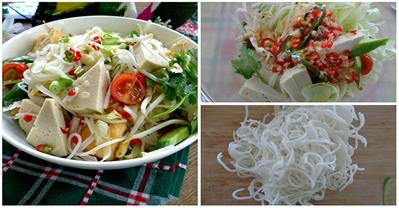 Làm món bún trộn thơm ngon, 5 phút là xong