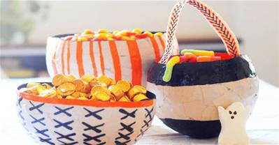 Lấy giấy, báo cũ làm thành bát đựng đồ siêu xinh
