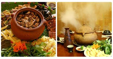 Lợn Mường xông hơi đá cuội – Độc đáo hương vị Quán Xưa