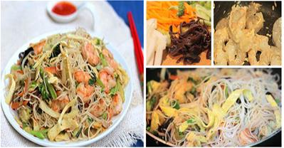 Mách bạn cách làm bún gạo xào thập cẩm thơm ngon