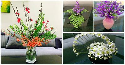 Mẹ Hà thành bày cách cắm 20 lọ hoa  tươi đẹp chưng Tết