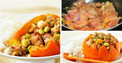 Mẹ làm gà hầm bí đỏ, con ngon miệng lớn nhanh như thổi