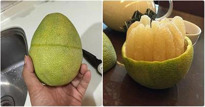 Mẹo bóc bưởi vừa nhanh lại đẹp, chẳng tốn chút sức nào