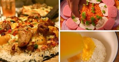 Mẹo làm pizza ngon tuyệt từ cơm nguội đầy sáng tạo