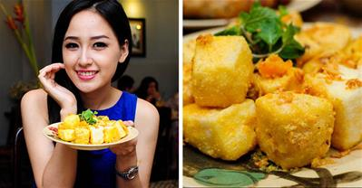 Món đậu hũ chiên trứng muối thơm ngon của Quán Bụi