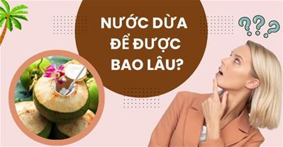 Nước dừa để được bao lâu?Cách bảo quản nước dừa ngon lâu KHÔNG BỊ THIU HỎNG