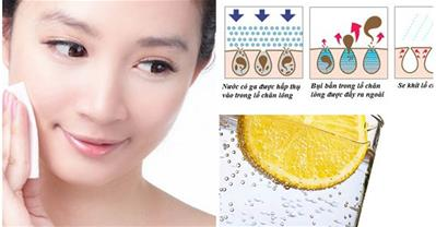 Se khít lỗ chân lông bằng cách rửa mặt với nước có ga
