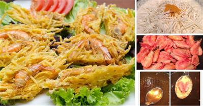 Thu về làm bánh tôm Hồ Tây giòn vàng đẹp như trăng rằm