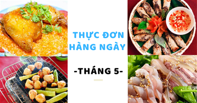 Thực đơn hàng ngày cho một tháng đầy đủ dinh dưỡng tháng thứ 5
