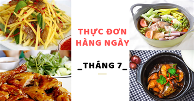 Thực đơn hàng ngày cho một tháng đầy đủ dinh dưỡng tháng thứ 7