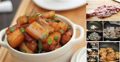 Tuyệt chiêu rang thịt lợn cháy cạnh đơn giản siêu ngon