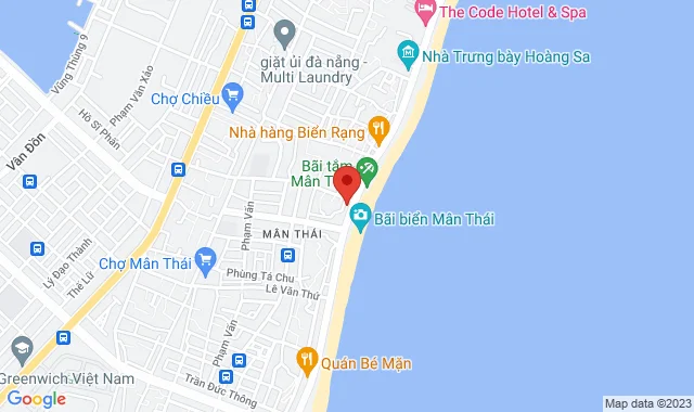 Ngã 3 đường Trương Định & Hoàng Sa, Bãi Tắm Mân Thái, P. Mân Thái, Q. Sơn Trà